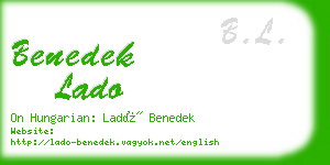 benedek lado business card